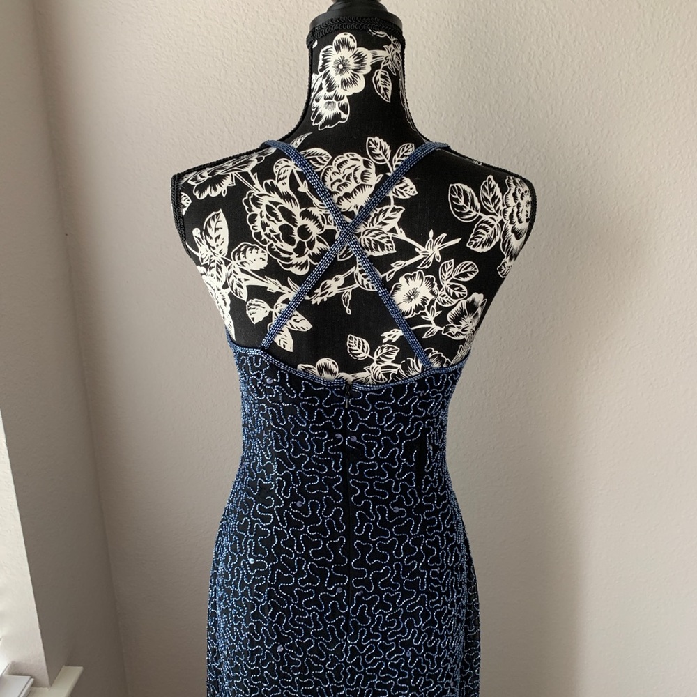 Navy blue/black beaded gown